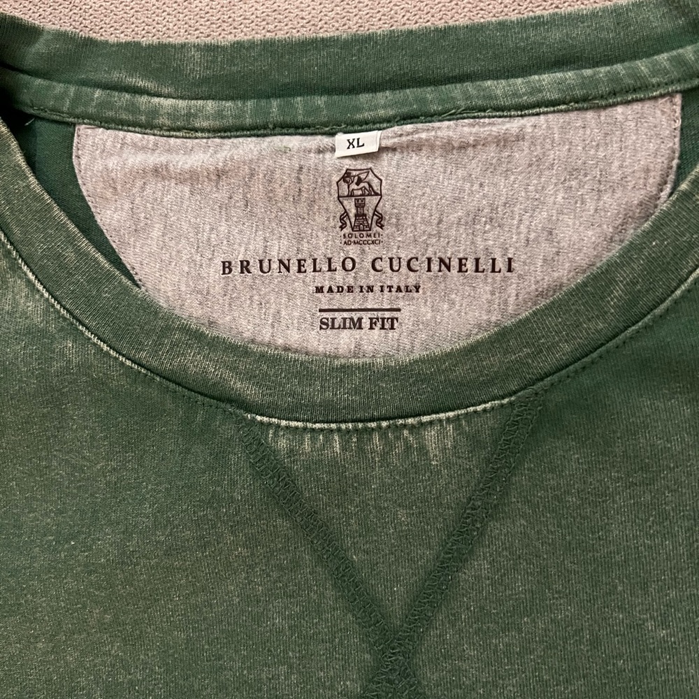 Brunello Cucinelli Green Crewneck Sweater